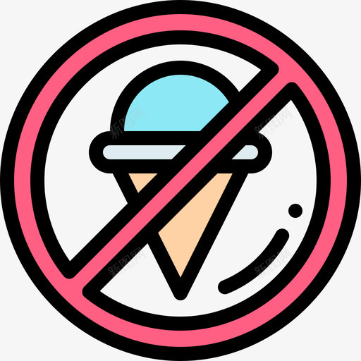 没有冰淇淋26号商场直线颜色图标svg_新图网 https://ixintu.com 26号 冰淇淋 商场 没有 直线 颜色
