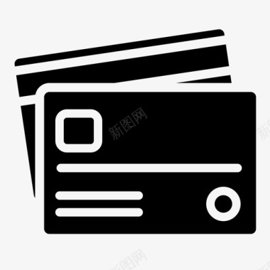 信用卡账单借记卡图标图标