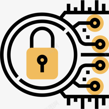 系统密钥机密信息6黄色阴影图标图标