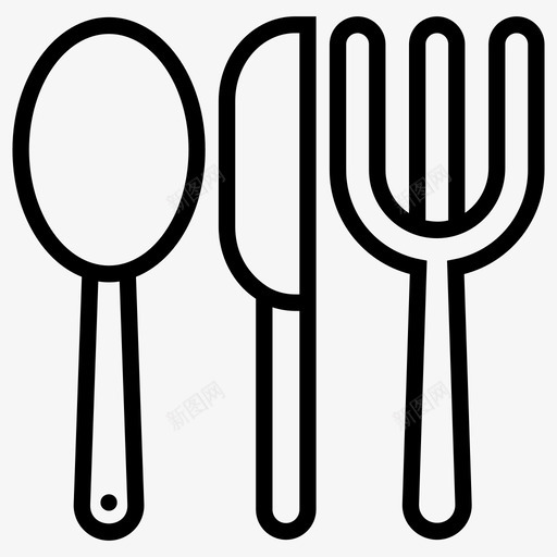 一次性餐具餐具勺子图标svg_新图网 https://ixintu.com 一次性 勺子 图标 浪费 线图 餐具