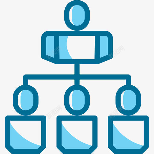 层级结构商务合作4蓝色图标svg_新图网 https://ixintu.com 商务合作 层级 结构 蓝色