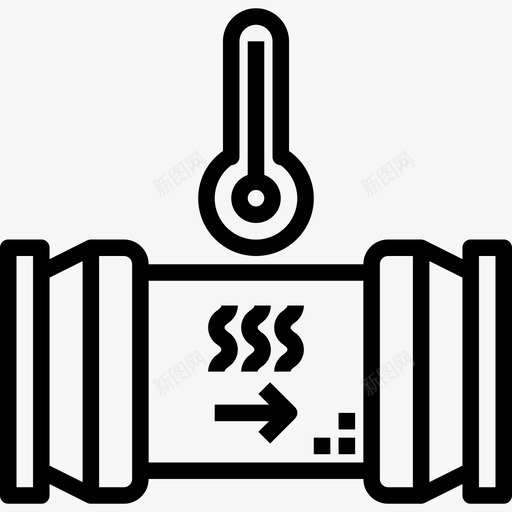 热水浴室25线性图标svg_新图网 https://ixintu.com 浴室 热水 线性