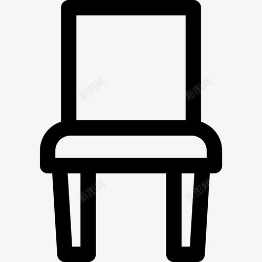 椅子家具124直线型图标svg_新图网 https://ixintu.com 家具 椅子 直线 线型