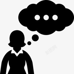 女性思维行政思维商业女性图标高清图片