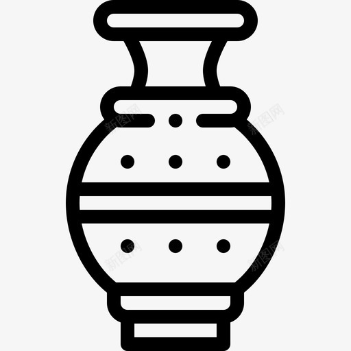 花瓶印度26直纹图标svg_新图网 https://ixintu.com 印度 直纹 花瓶