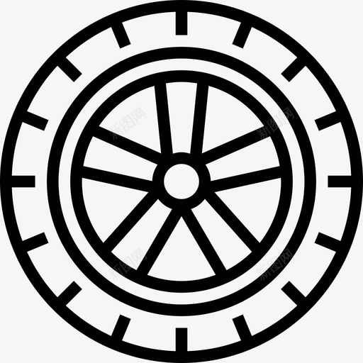 车轮汽车零件14线性图标svg_新图网 https://ixintu.com 汽车零件14 线性 车轮