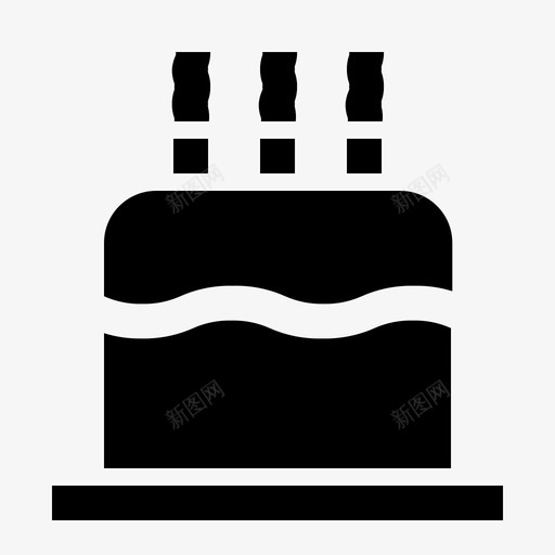 生日蛋糕甜点食物图标svg_新图网 https://ixintu.com 婚礼 甜点 生日蛋糕 食物 食物和饮料固体