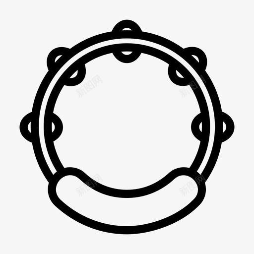 手鼓乐器音乐图标svg_新图网 https://ixintu.com 乐器 噪音 声音 手鼓 铃鼓 音乐