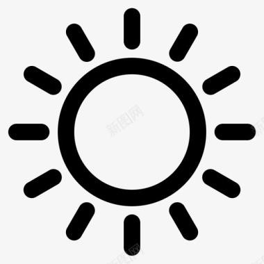 阳光夏天天气图标图标