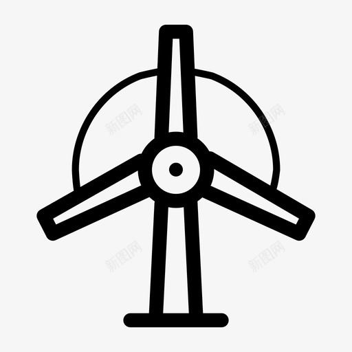 风力涡轮机生态回收图标svg_新图网 https://ixintu.com 再利用 回收 生态 风力涡轮机