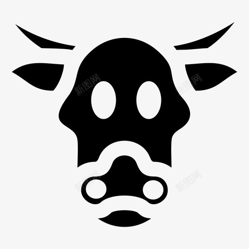 牛动物牛肉图标svg_新图网 https://ixintu.com 农场 动物 牛奶 牛肉