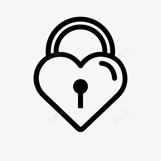 心锁钥匙爱情图标svg_新图网 https://ixintu.com 心锁 爱情 甜蜜的情人节 钥匙