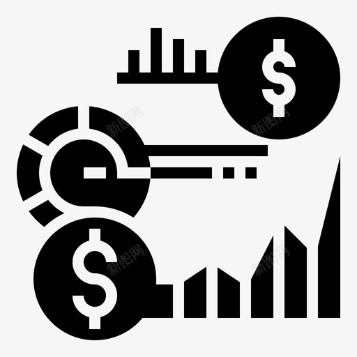 财务分析图表图标svg_新图网 https://ixintu.com 分析 图表 字形 经济 财务