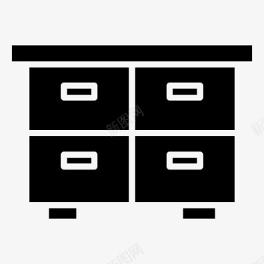 衣柜抽屉家具图标图标
