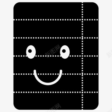 纸面笑脸表情符号情感图标图标