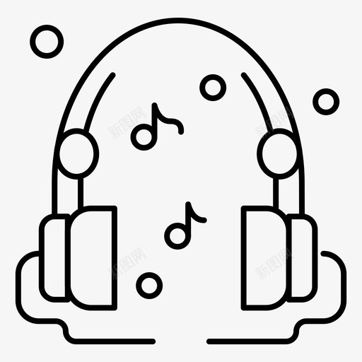 耳机音乐声音图标svg_新图网 https://ixintu.com 国际爵士乐日 声音 耳机 音乐