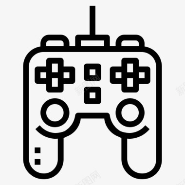 游戏控制器游戏中心线性图标图标