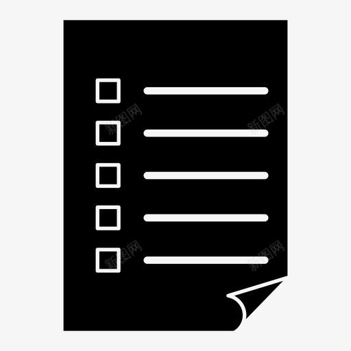 问卷学术文件图标svg_新图网 https://ixintu.com 学术 文件 表格 调查 问卷