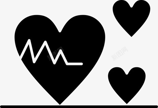 医疗心跳心脏图标图标