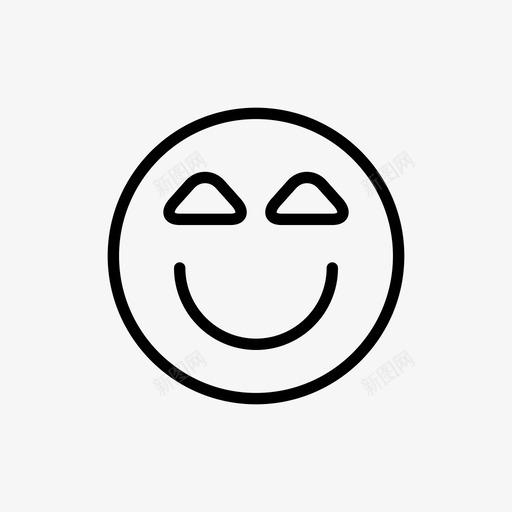 微笑表情脸图标svg_新图网 https://ixintu.com 微笑 情绪 脸 表情 表情线