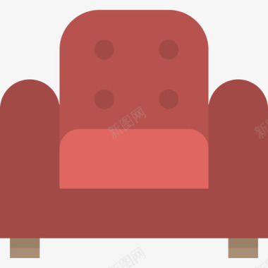 扶手椅家具37扁平图标图标