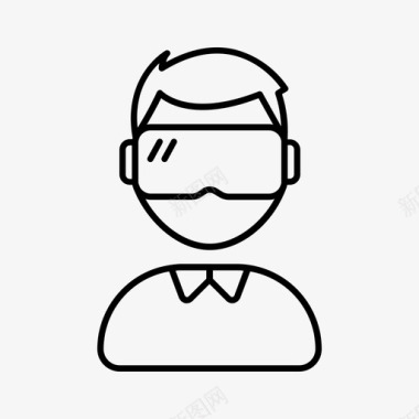 虚拟现实眼镜谷歌图标图标