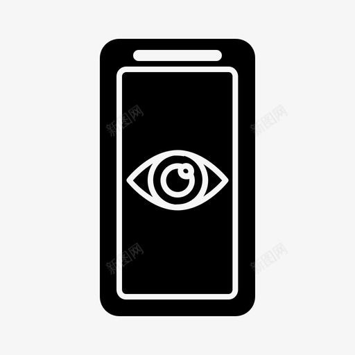 观众眼睛小工具图标svg_新图网 https://ixintu.com 互联网 公司 实体 小工 工具 手机 智能 眼睛 观众