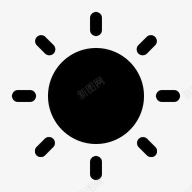 太阳炎热夏季图标图标
