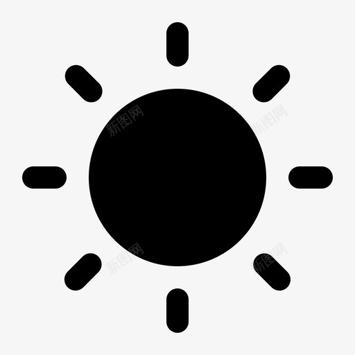 太阳炎热夏季图标svg_新图网 https://ixintu.com 夏季 夏季字形 天气 太阳 晴朗 炎热