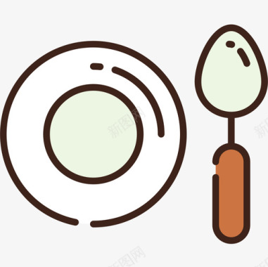 菜肴餐厅63线性颜色图标图标