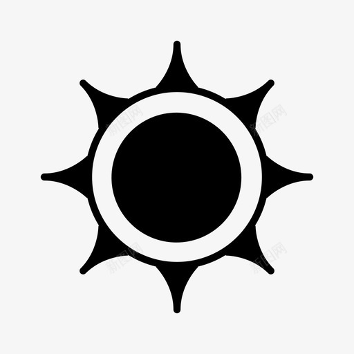 日预测太阳图标svg_新图网 https://ixintu.com 天气 太阳 字形 晴天 预测