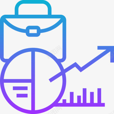 统计学数字营销108梯度图标图标