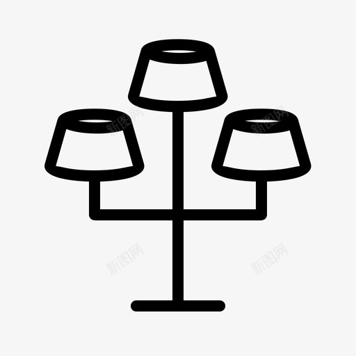 灯座照明室内灯图标svg_新图网 https://ixintu.com 台灯 室内 灯座 灯罩 照明