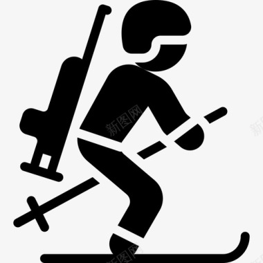 两项全能运动员冬季运动26填充图标图标