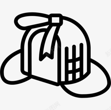 侦探帽帽子直系的图标图标