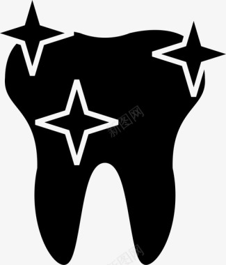 牙齿清洁牙医图标图标