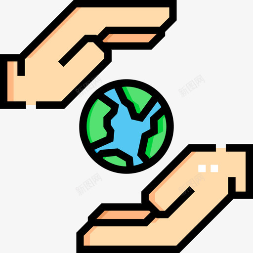 拯救地球地球母亲节8直线图标svg_新图网 https://ixintu.com 地球 拯救 母亲节 直线