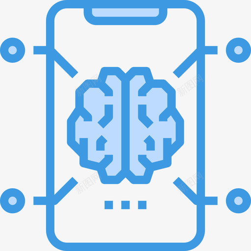 智能手机brainconcept5蓝色图标svg_新图网 https://ixintu.com brain concept 手机 智能 蓝色