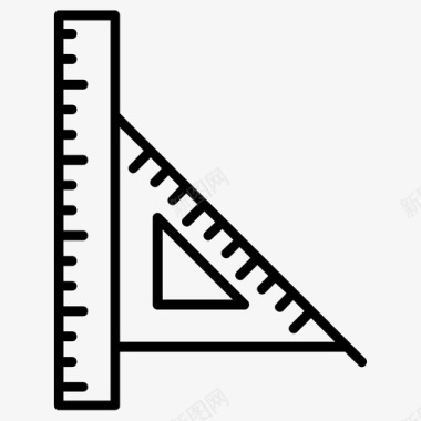 直尺结构测量图标图标