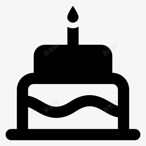生日蛋糕甜点糕点图标svg_新图网 https://ixintu.com 图标 字形 材料 甜点 生日蛋糕 用户界面 糕点