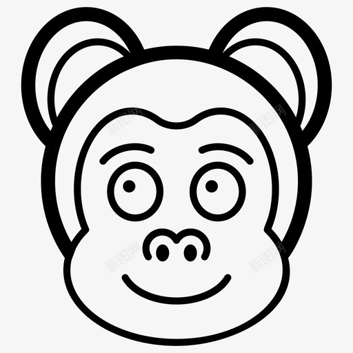 猴脸表情符号情感图标svg_新图网 https://ixintu.com 向量 图标 情感 猴头 猴脸 符号 表情 金钱
