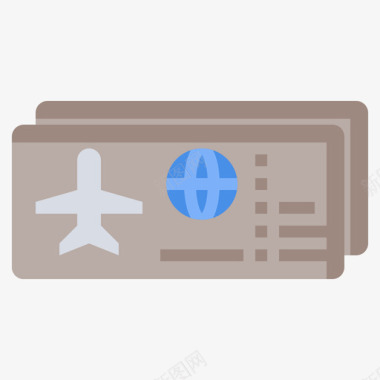 飞机票79号机场平的图标图标