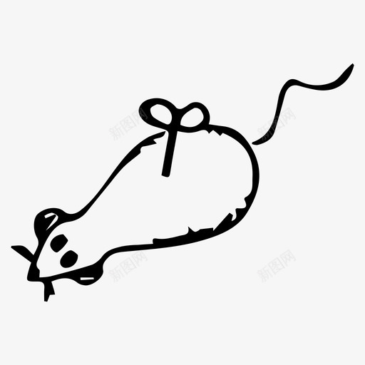 发条鼠猫猫玩具图标svg_新图网 https://ixintu.com 发条 宠物 玩具