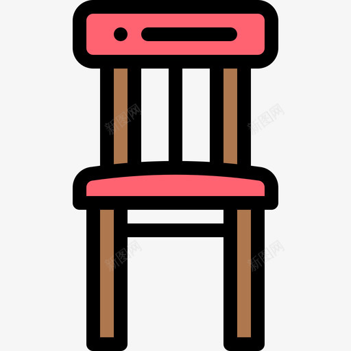 椅子家具41线性颜色图标svg_新图网 https://ixintu.com 家具41 椅子 线性颜色