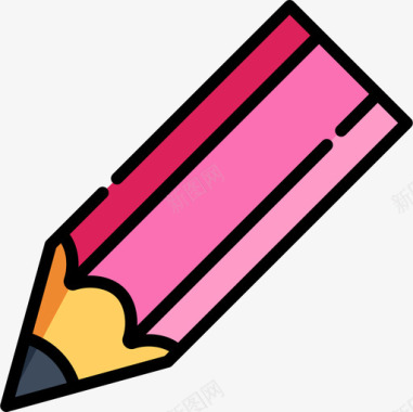 铅笔平面师4线颜色图标图标