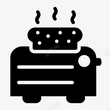 烤面包机厨房厨房套装图标图标