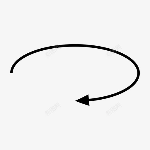 箭头弯曲曲线图标svg_新图网 https://ixintu.com 弯曲 方向 曲线 箭头 箭头弓3