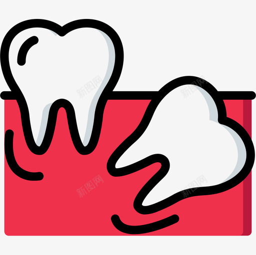 牙齿牙科学8线颜色图标svg_新图网 https://ixintu.com 牙科学8 牙齿 线颜色