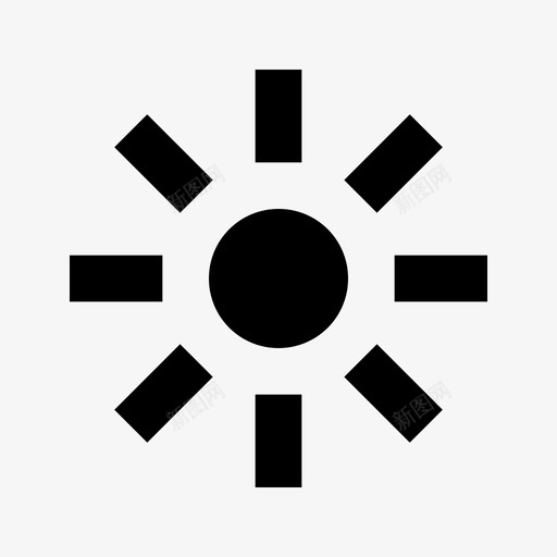 亮度对比度控制图标svg_新图网 https://ixintu.com 亮度 对比度 控制 操作 日光 灯光 菜单