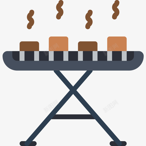 烧烤烤肉3平铺图标svg_新图网 https://ixintu.com 平铺 烤肉3 烧烤